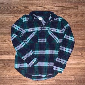 J Crew zip Flannel Shirt Jacket